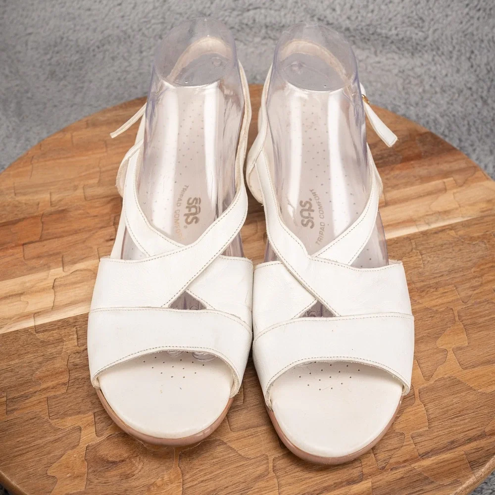 SAS Tripad White Slingback Sandal Shoe Size‎ 12 S